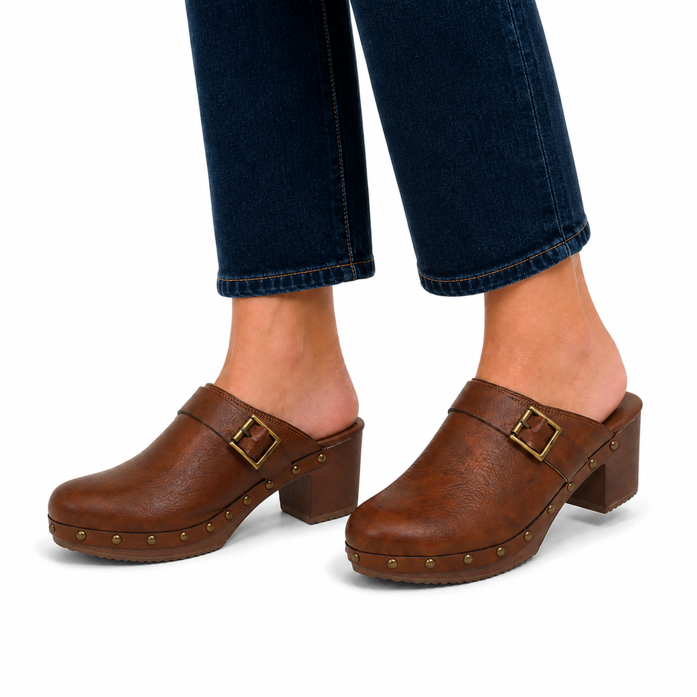 The Marlow Clog — Block Heel Mule