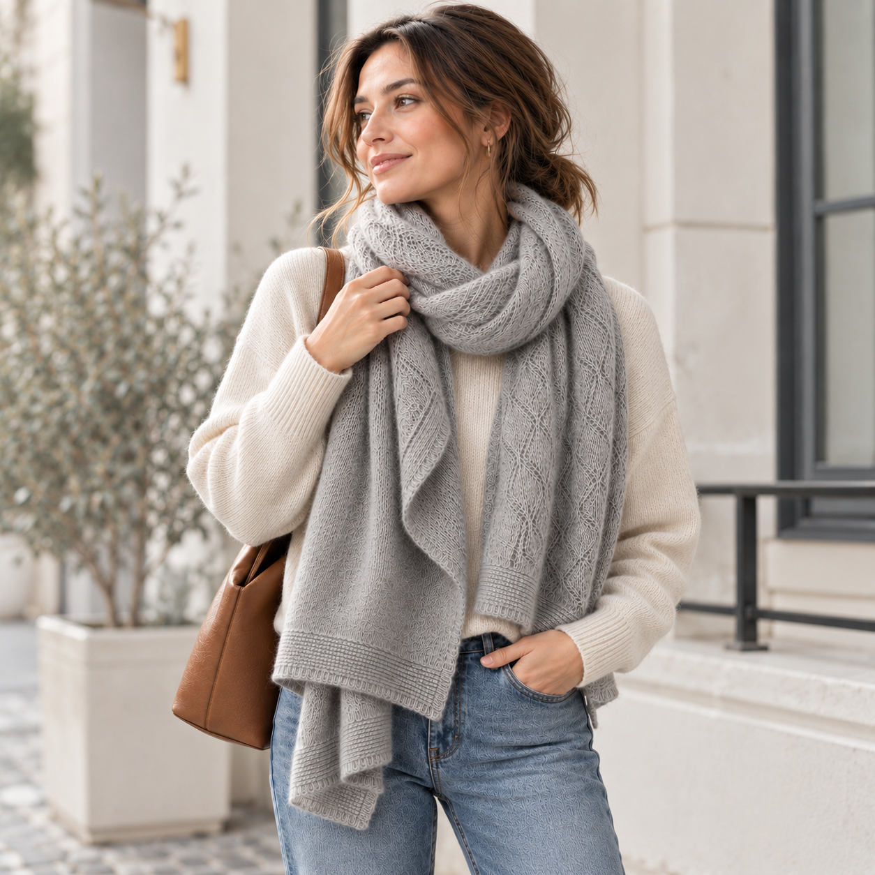 The Amara Textured Cashmere Scarf
