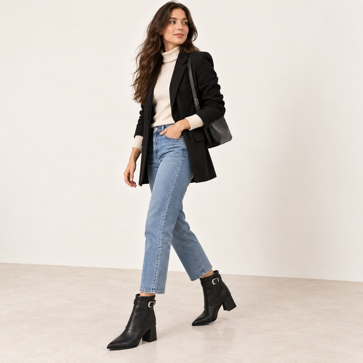The Luciana Buckle Mid-Calf Boots