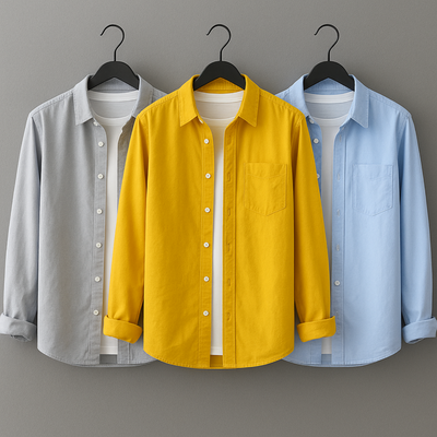 Henry Oxford Shirt – Men’s Cotton Long Sleeve