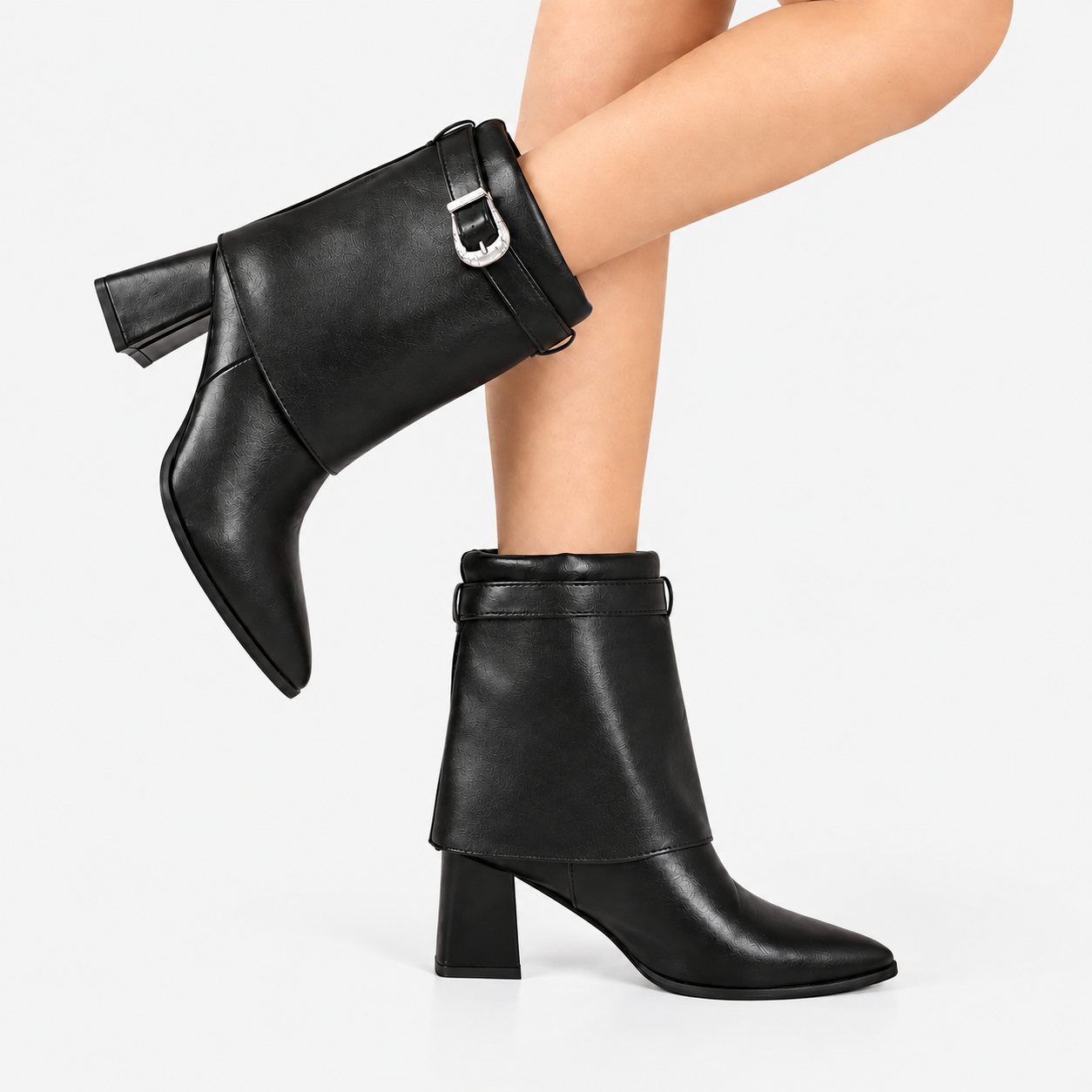 The Luciana Buckle Mid-Calf Boots