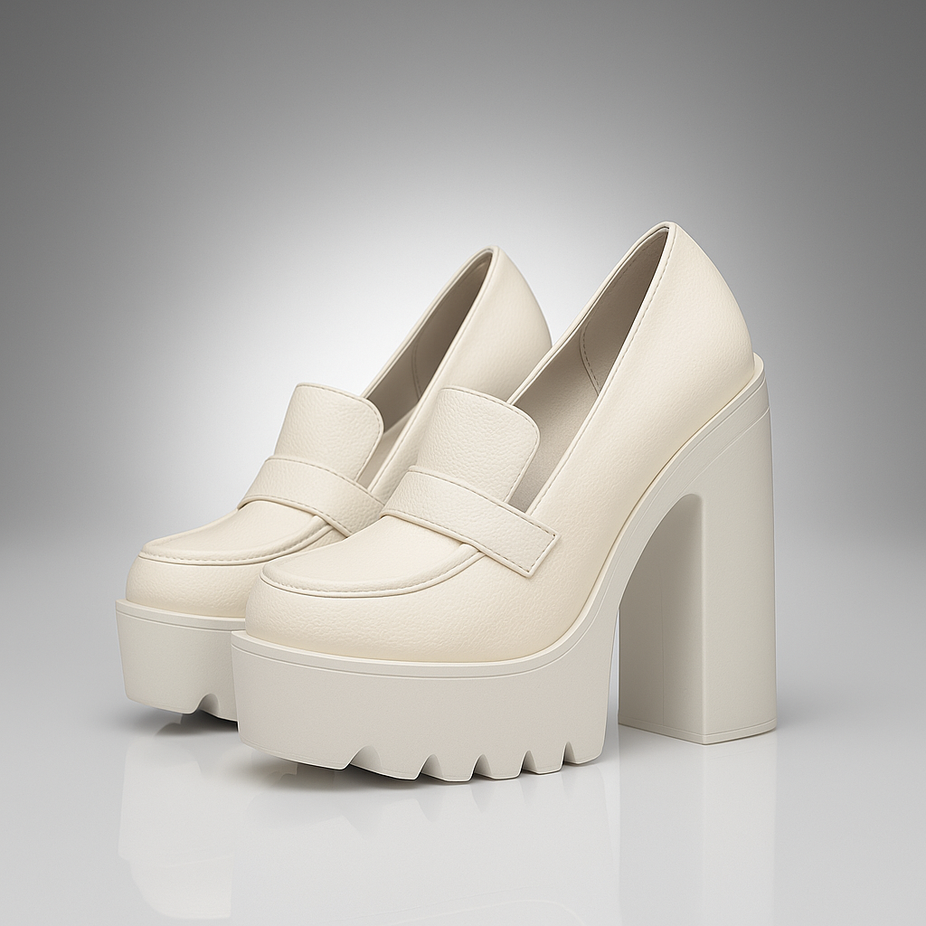 Luna Platform Loafer Pumps