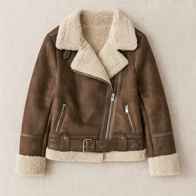 Bianca Shearling Moto Jacket