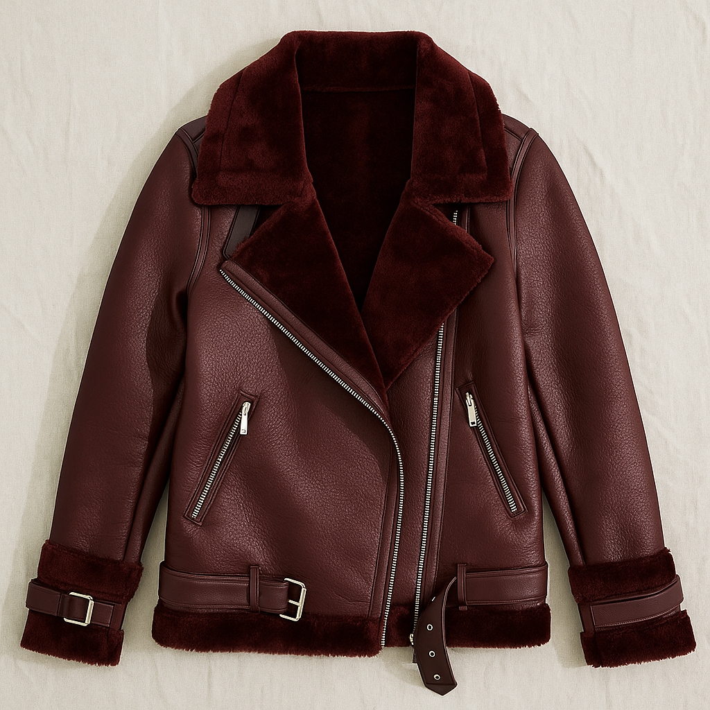Bianca Shearling Moto Jacket