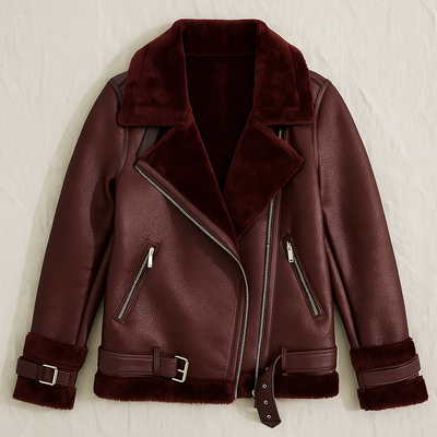 Bianca Shearling Moto Jacket