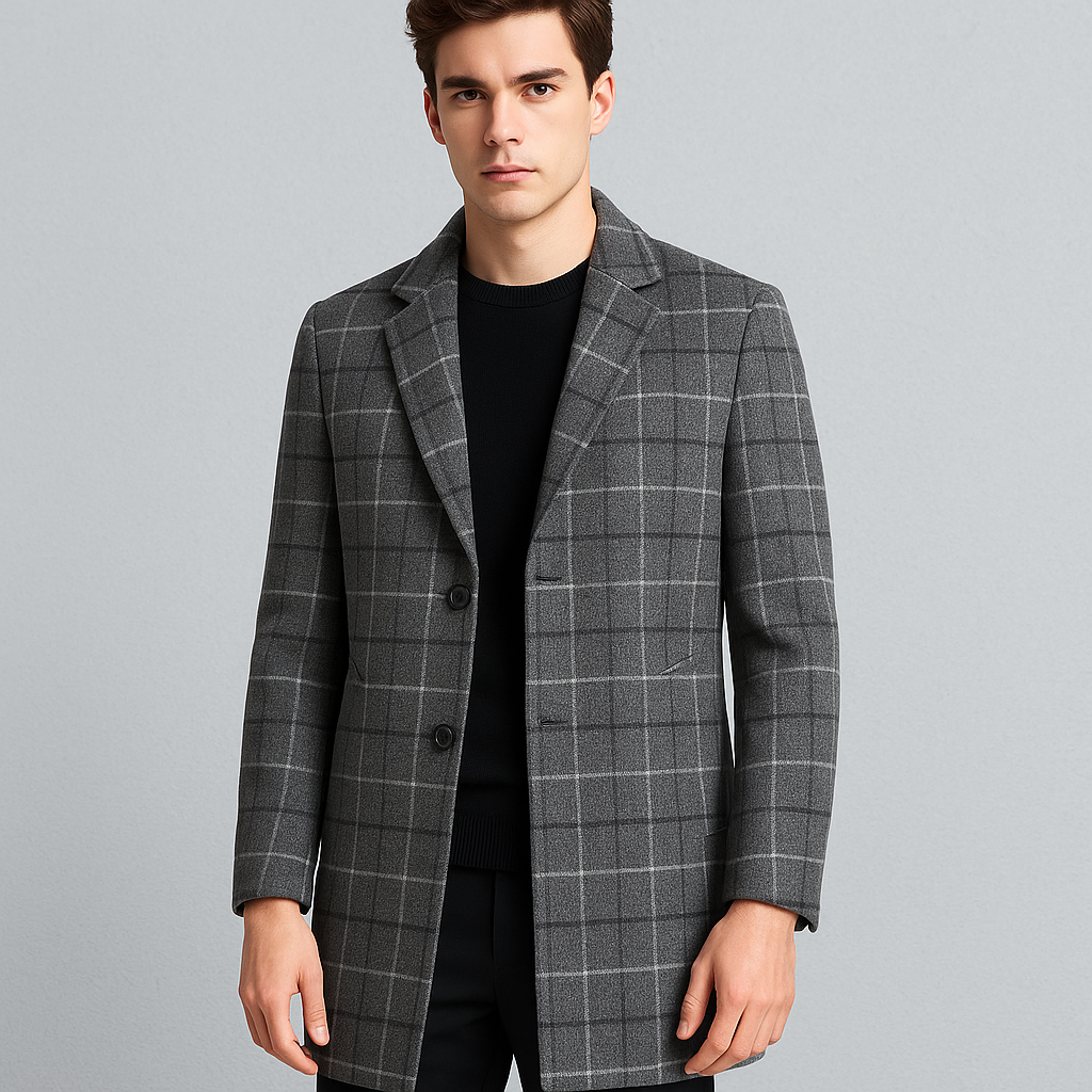 Alessio Plaid Wool Coat