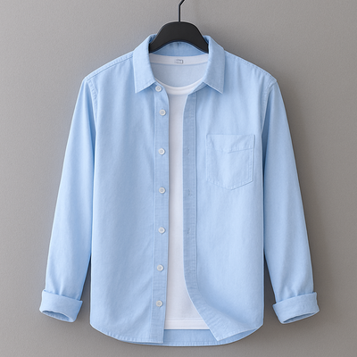 Henry Oxford Shirt – Men’s Cotton Long Sleeve