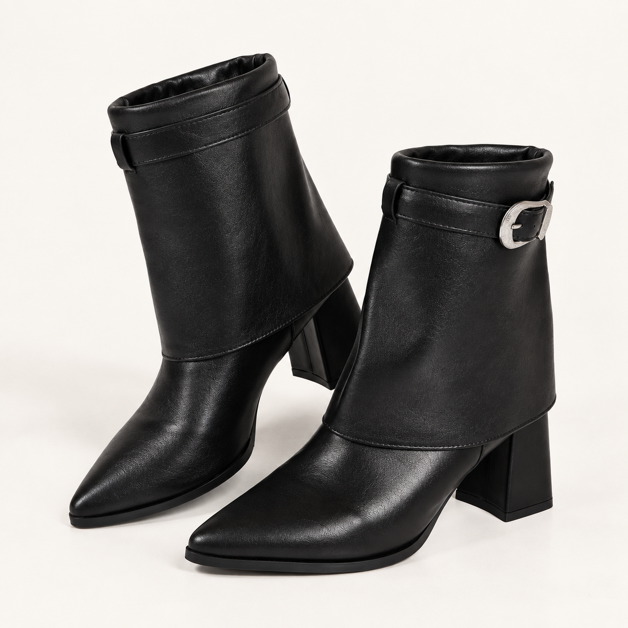 The Luciana Buckle Mid-Calf Boots