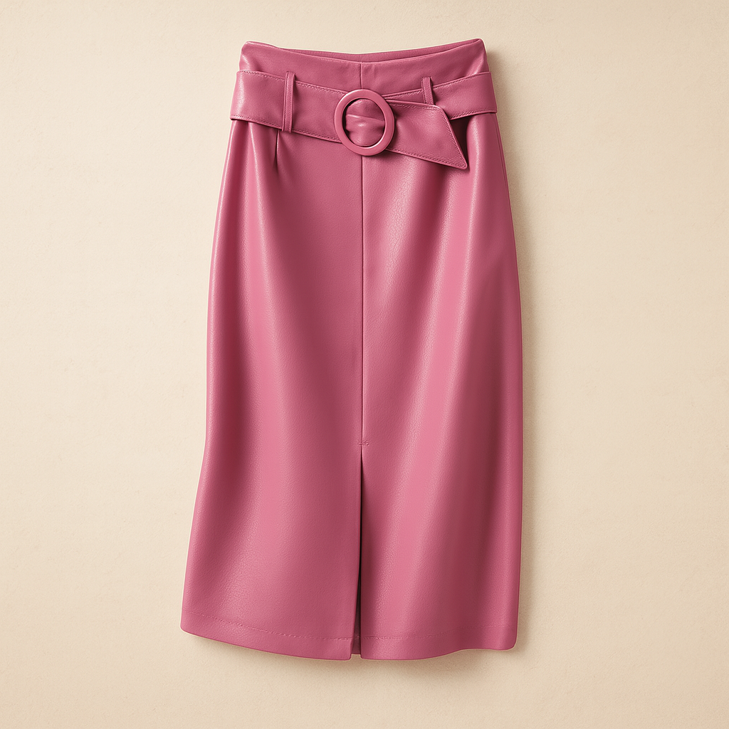 Clara High Waist Leather Skirt