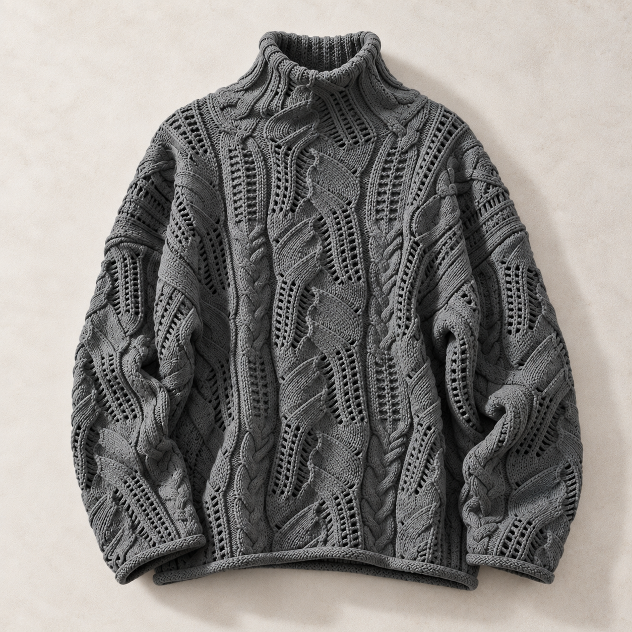 The Hazel Textured Turtleneck Pullover