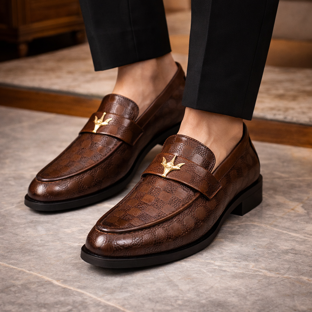 Gianni Crest Leather Loafer