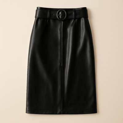 Clara High Waist Leather Skirt
