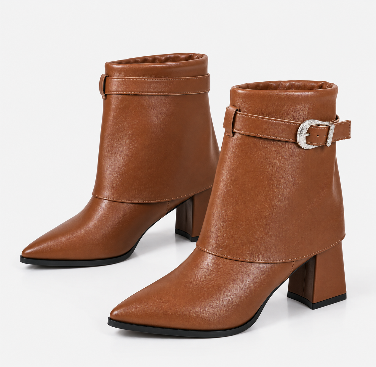 The Luciana Buckle Mid-Calf Boots
