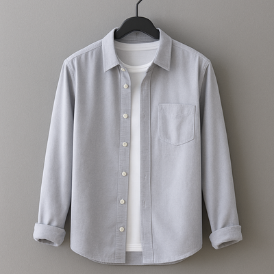 Henry Oxford Shirt – Men’s Cotton Long Sleeve