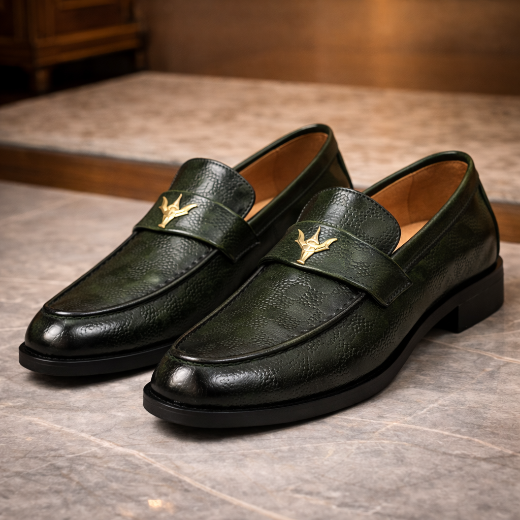 Gianni Crest Leather Loafer