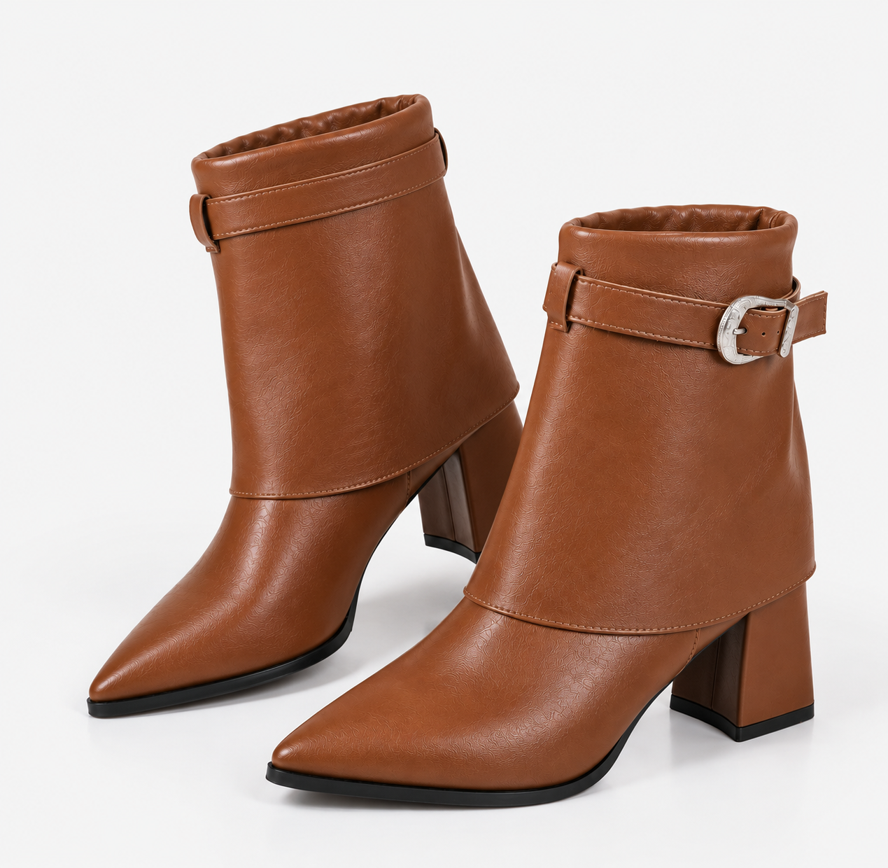 The Luciana Buckle Mid-Calf Boots
