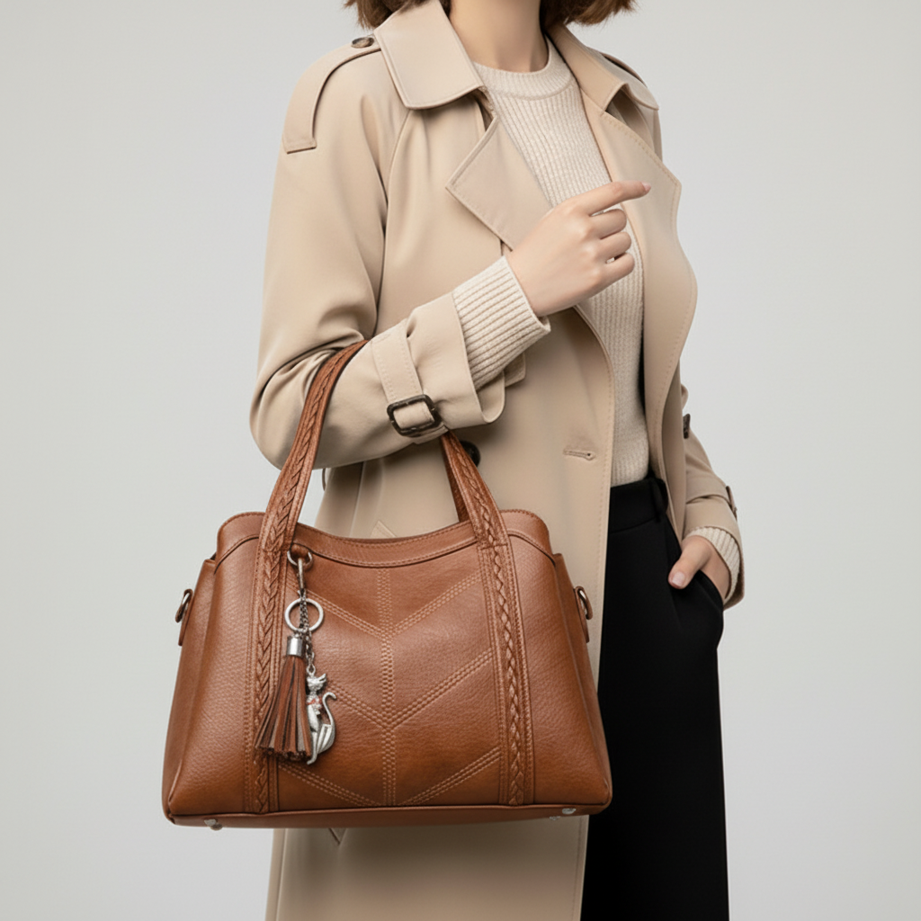 Élodie Leather Shoulder Bag