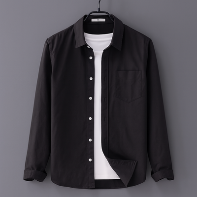 Henry Oxford Shirt – Men’s Cotton Long Sleeve