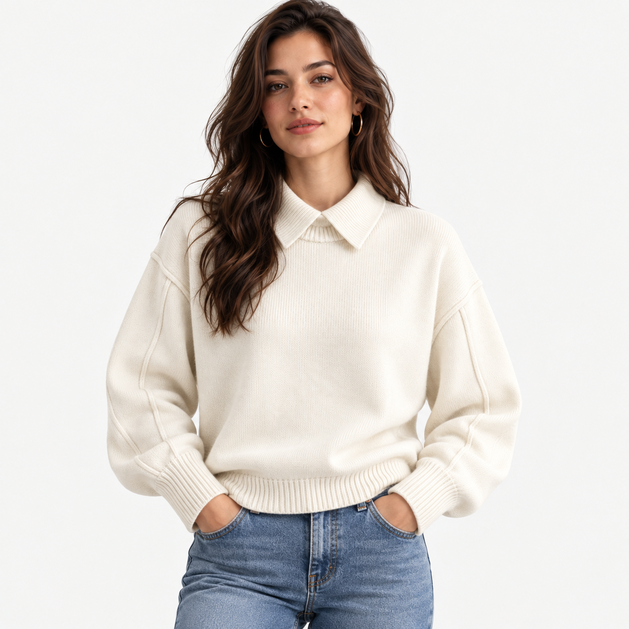 The Elara Button Knit Sweater