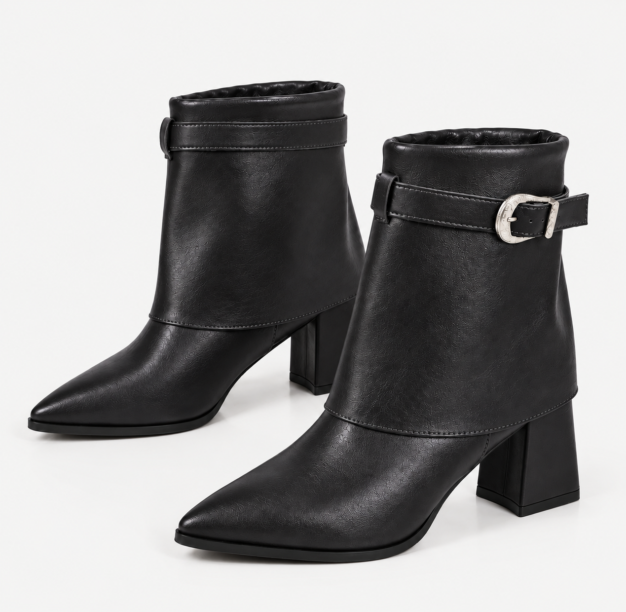 The Luciana Buckle Mid-Calf Boots
