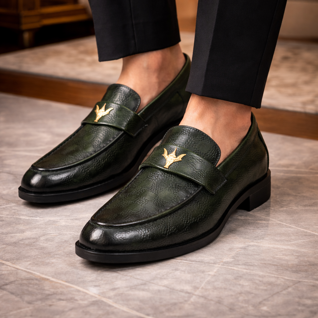 Gianni Crest Leather Loafer