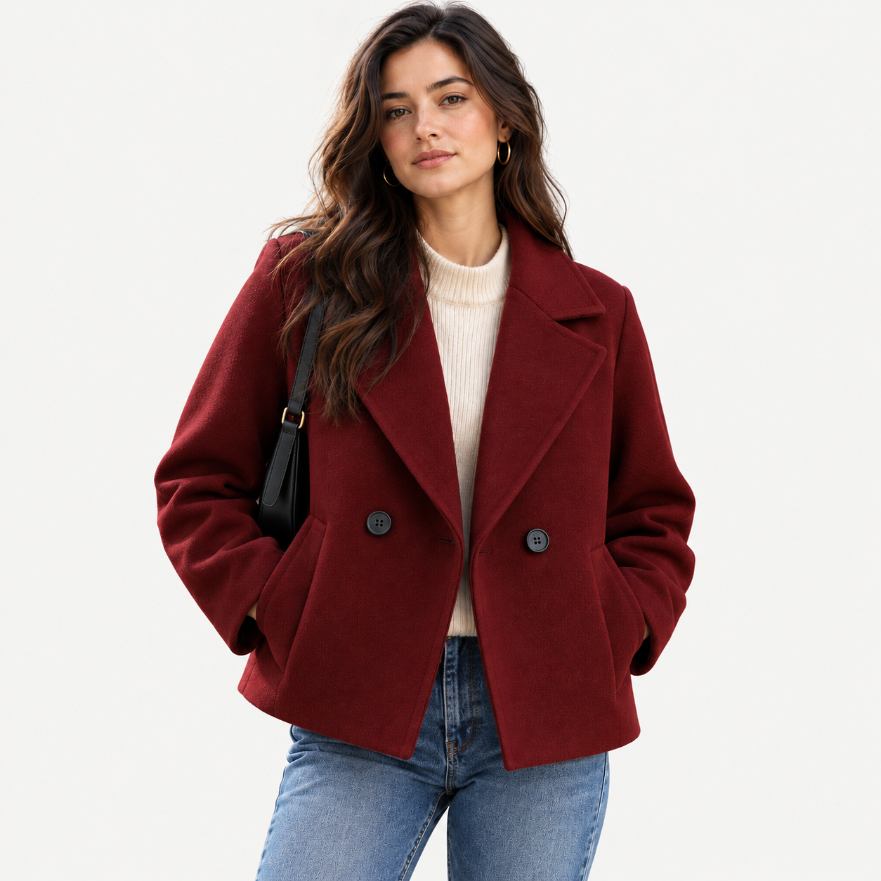 The Elara Short Wool Coat