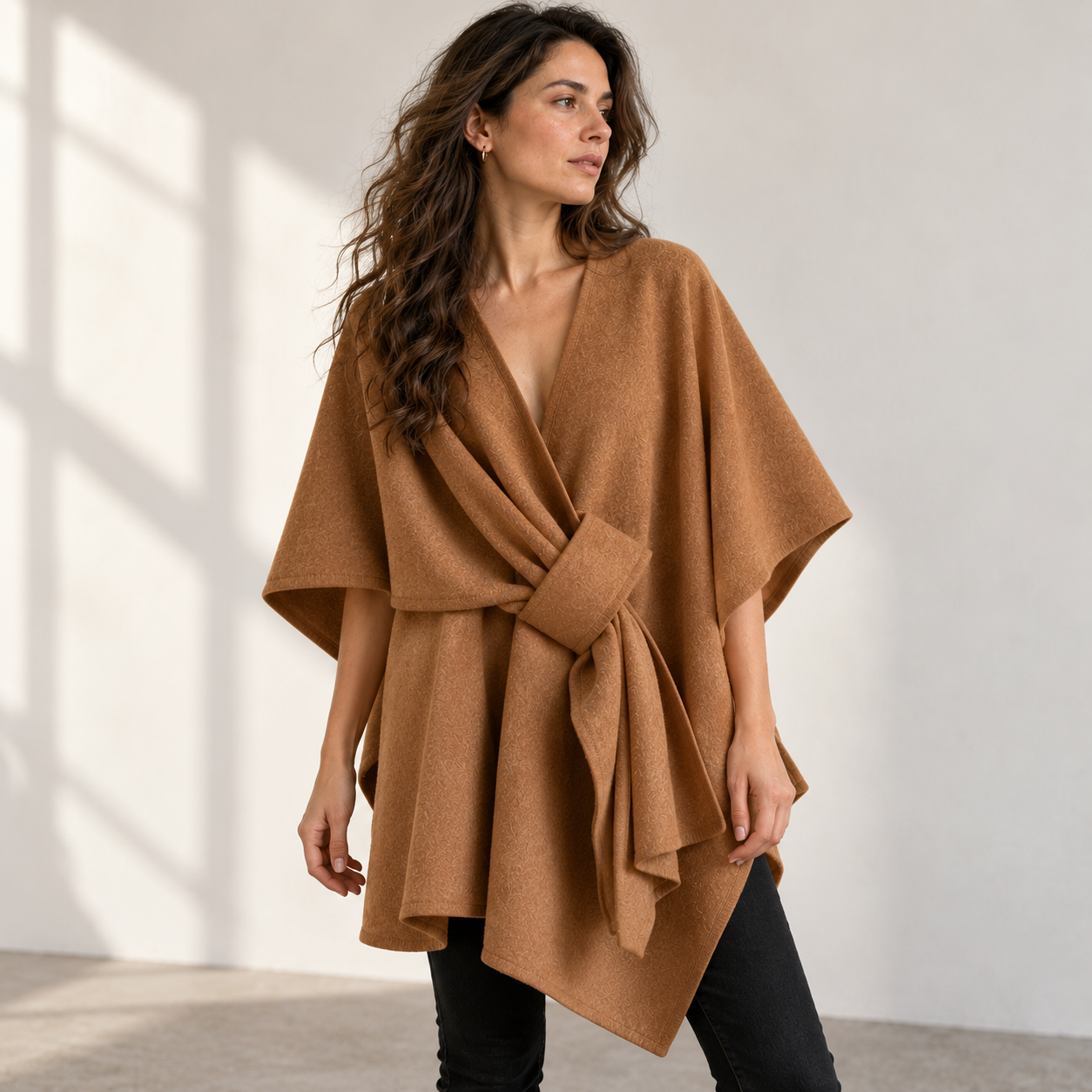 The Elara Cashmere Cape Shawl