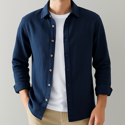 Rico Linen Shirt – Men’s Breathable Casual Long Sleeve Top