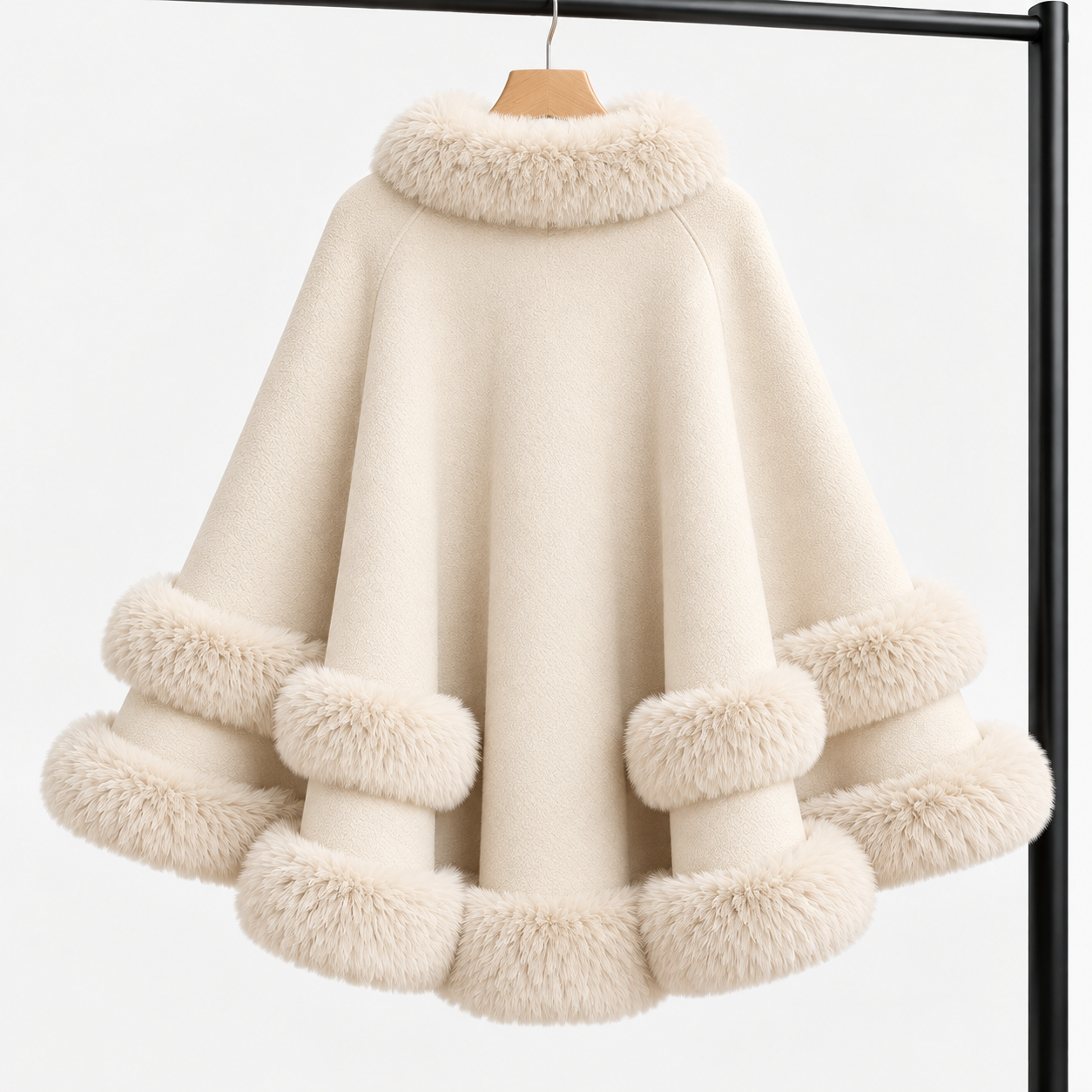 The Celeste Faux Fur Cape
