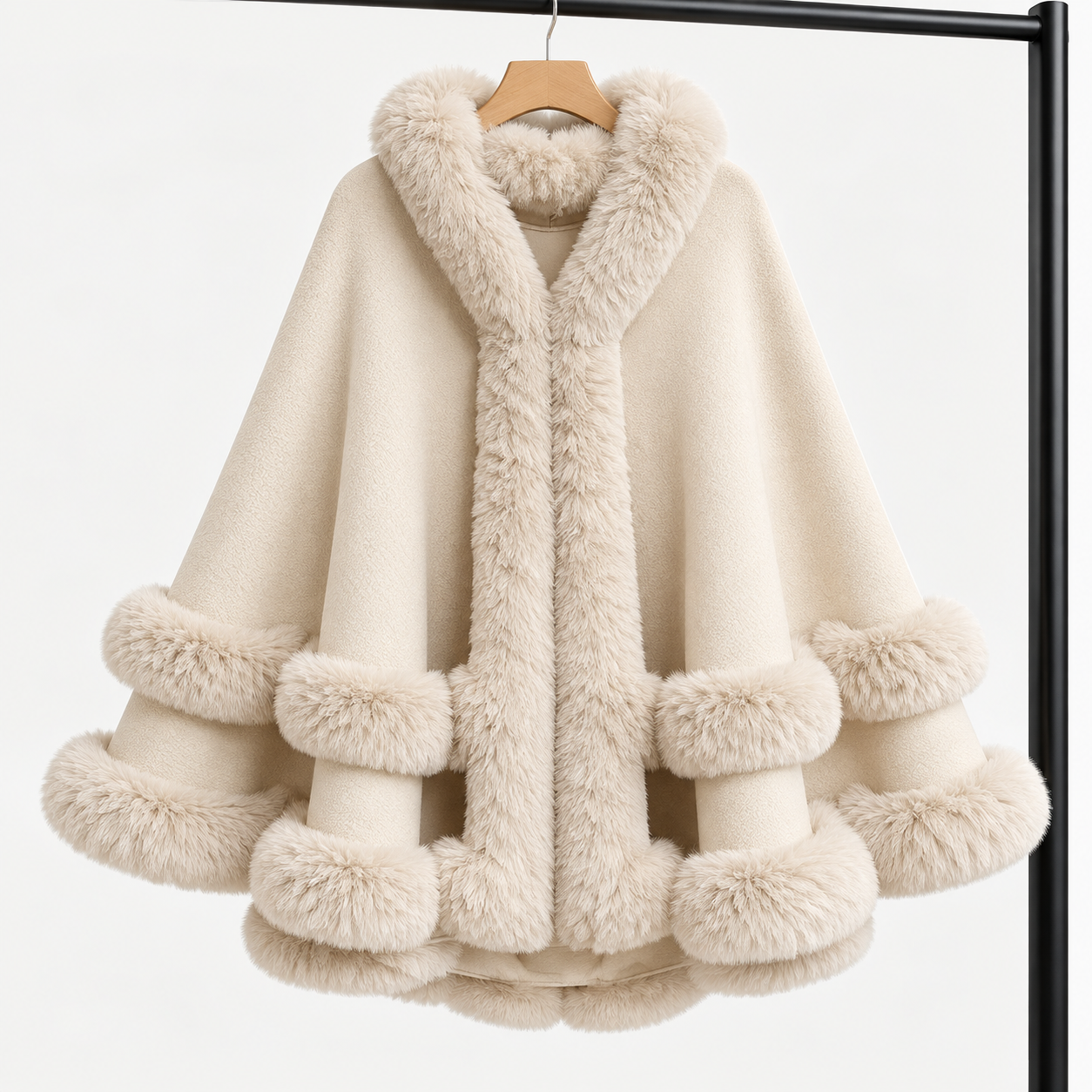 The Celeste Faux Fur Cape