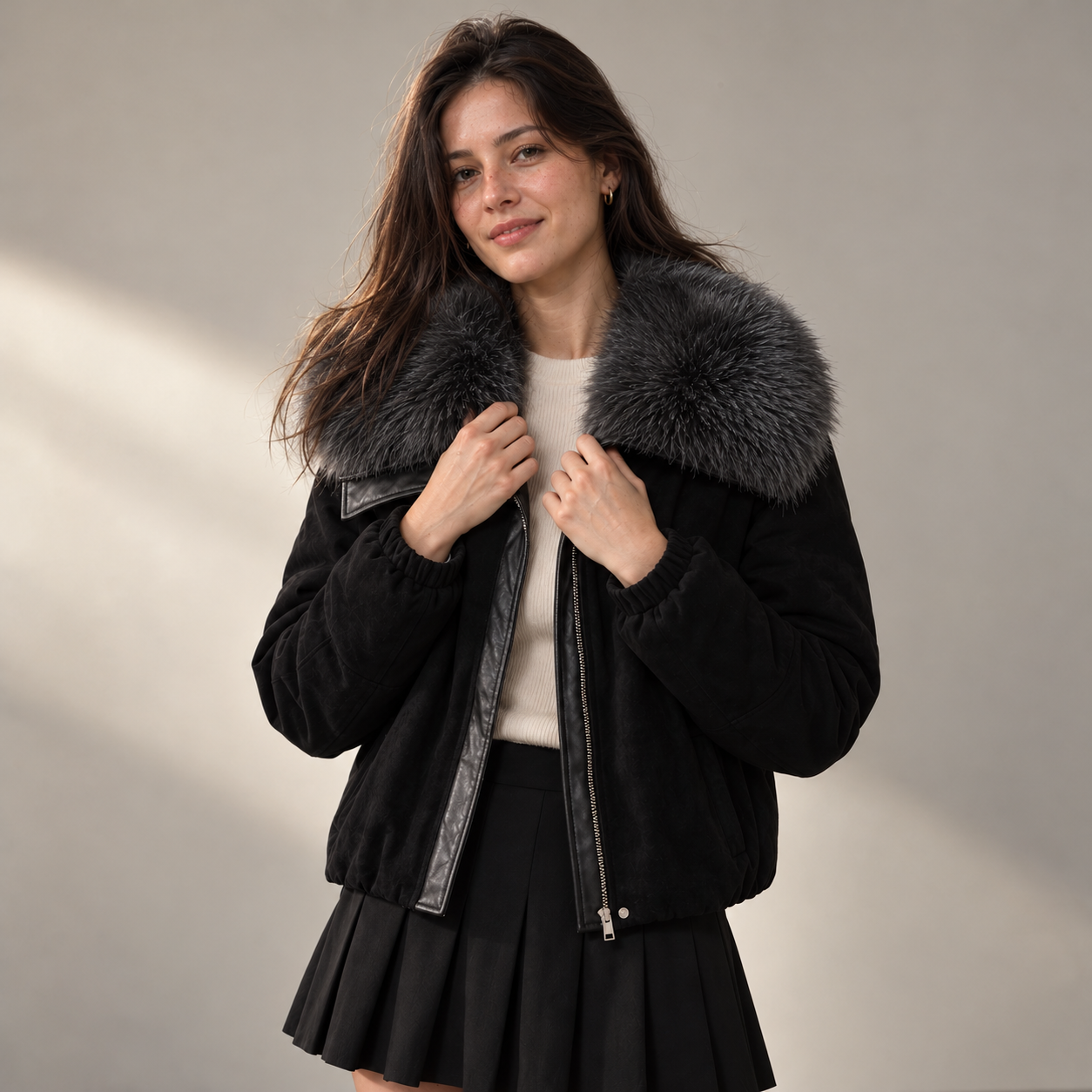Ember Warm Padded Suede Jacket