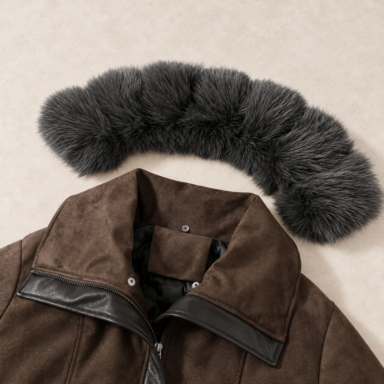 Ember Warm Padded Suede Jacket