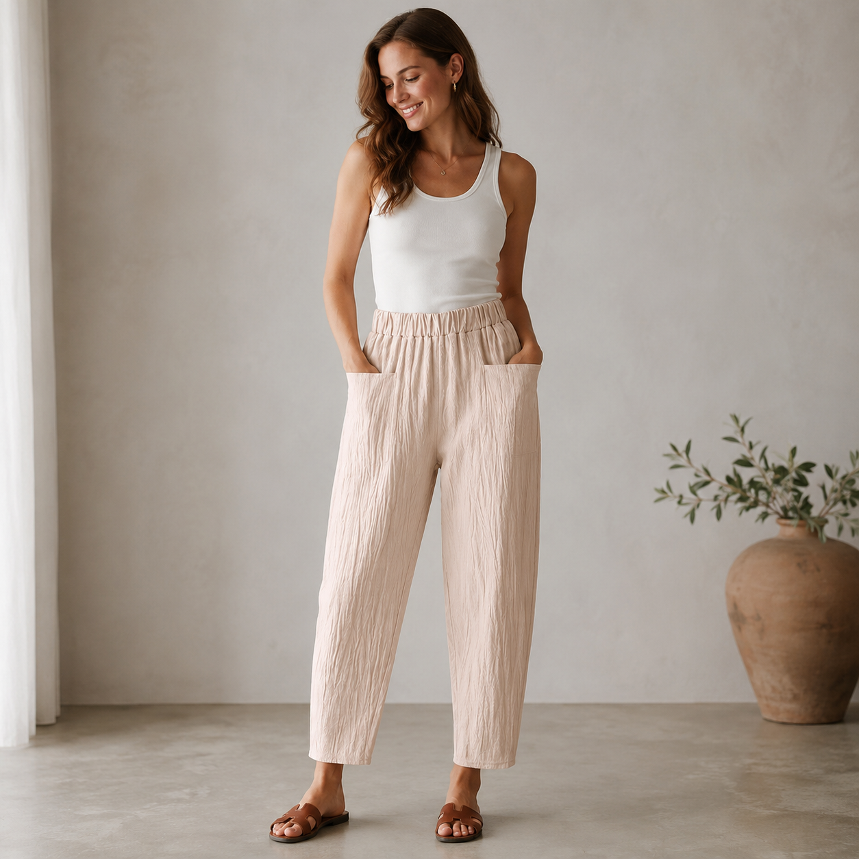 Hailey Linen Harem Pant