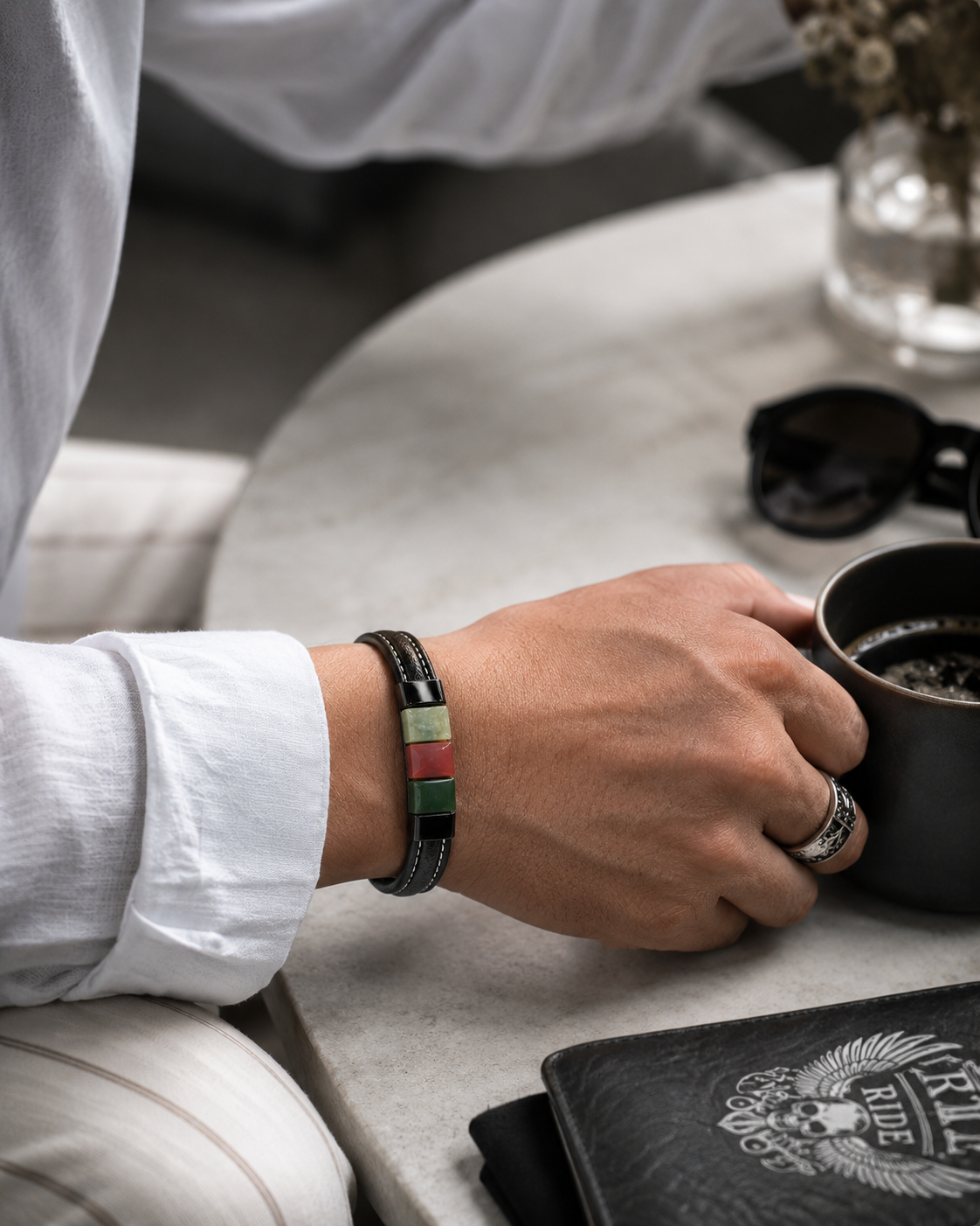 Stoneside Leather Bracelet