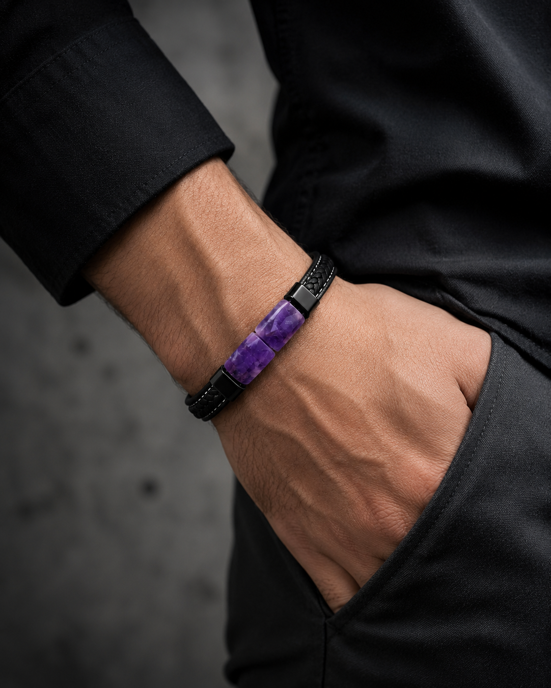 Stoneside Leather Bracelet