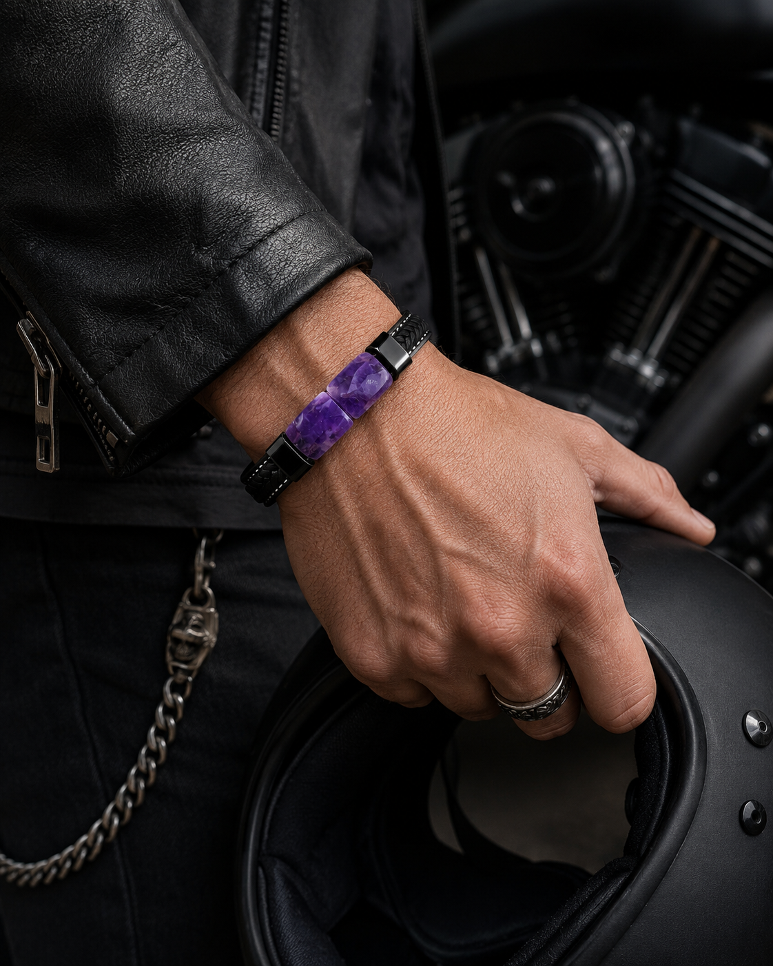 Stoneside Leather Bracelet
