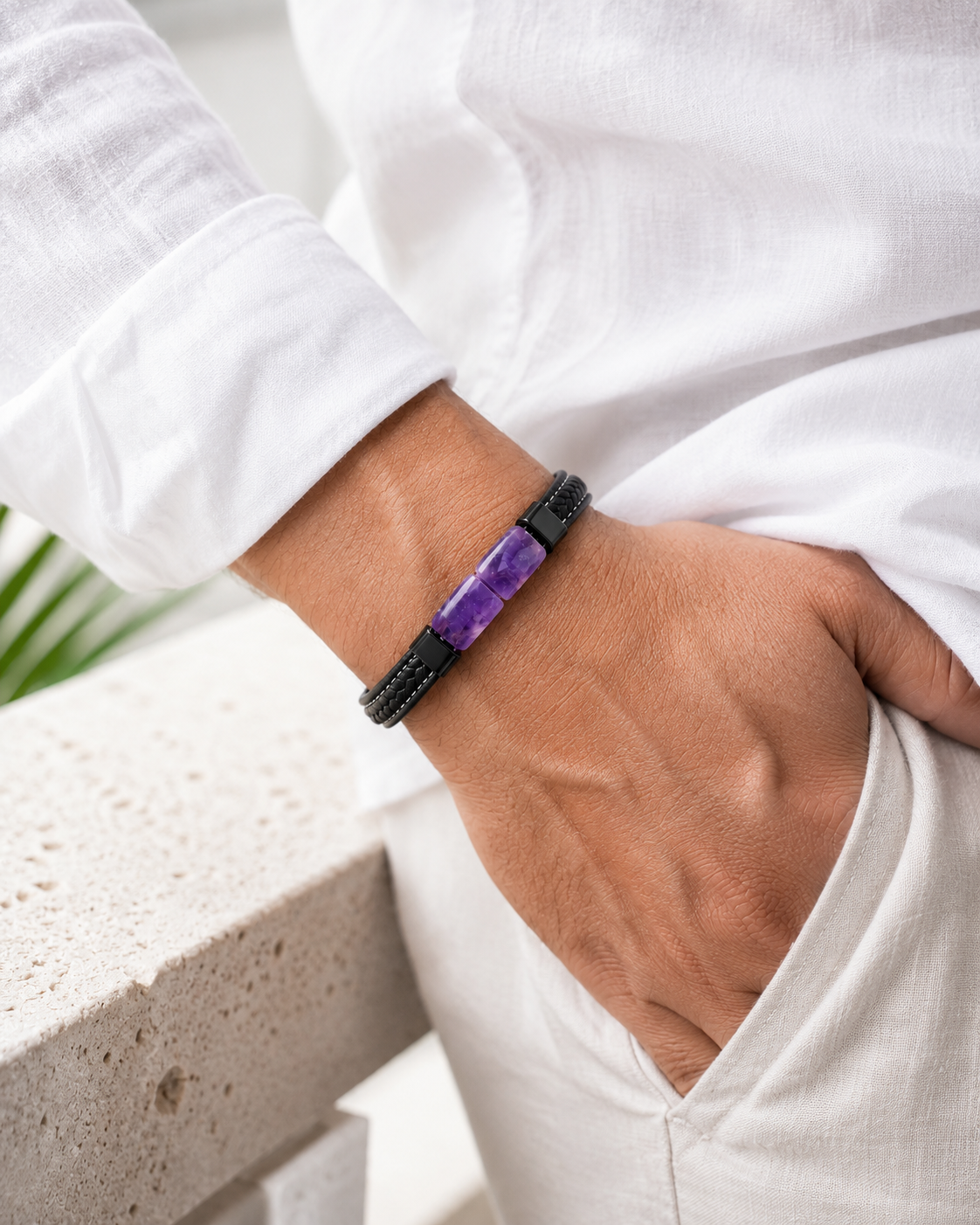 Stoneside Leather Bracelet