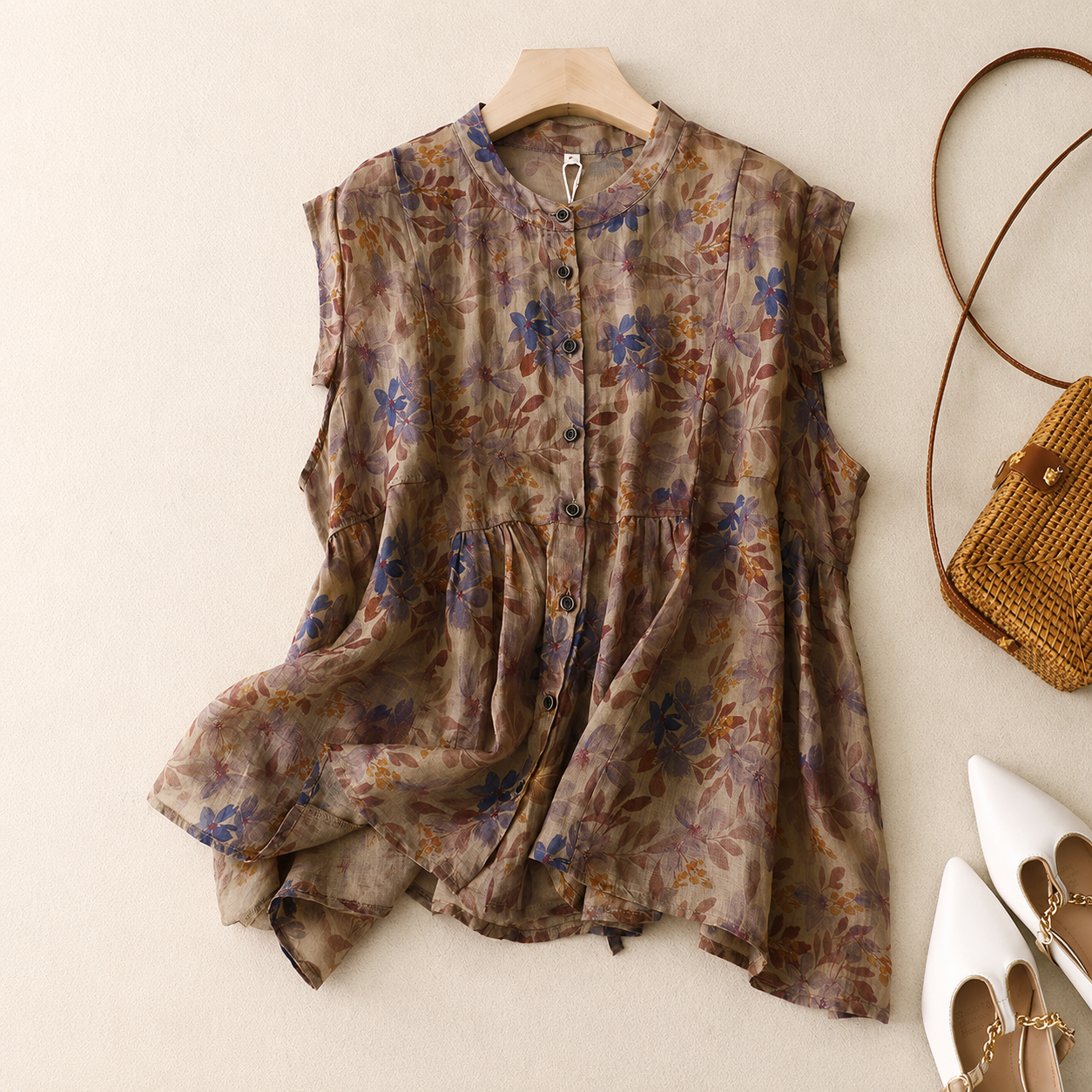 Camellia Linen Blouse
