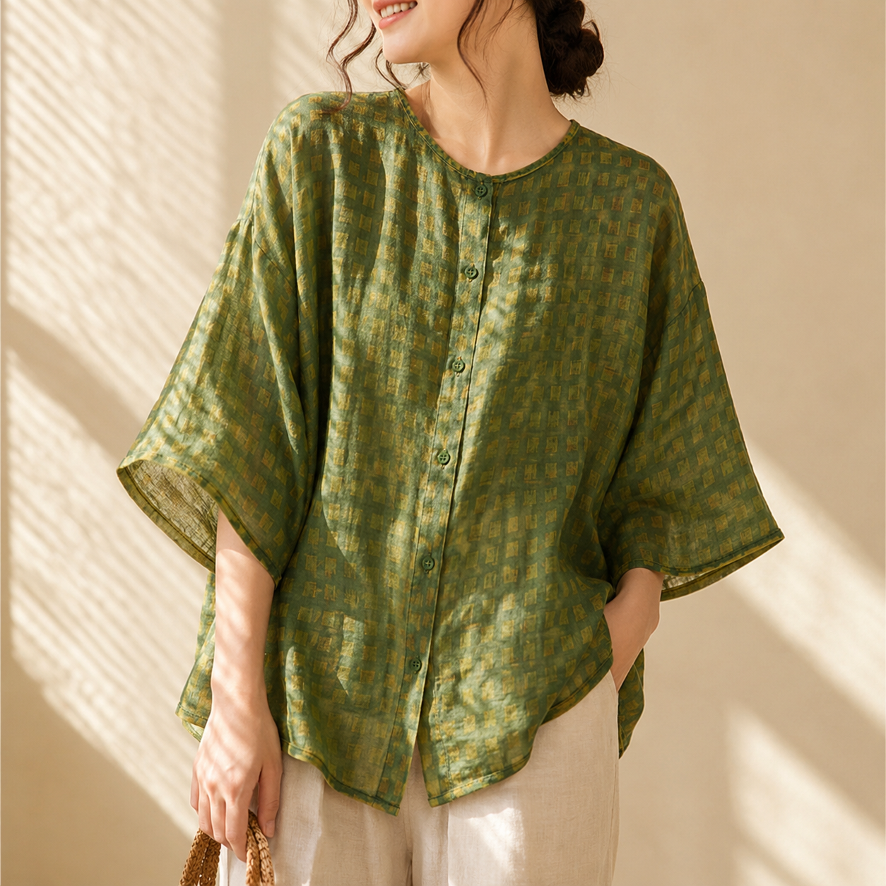 Amber Linen Blend Top