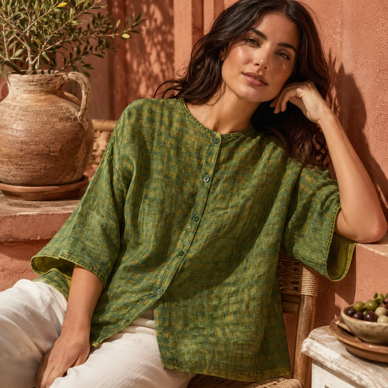 Amber Linen Blend Top