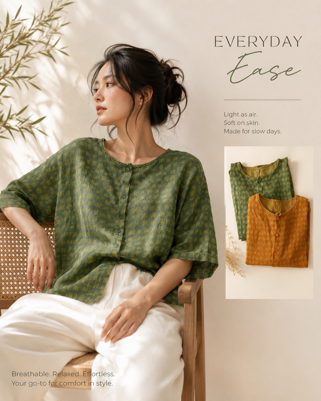 Amber Linen Blend Top