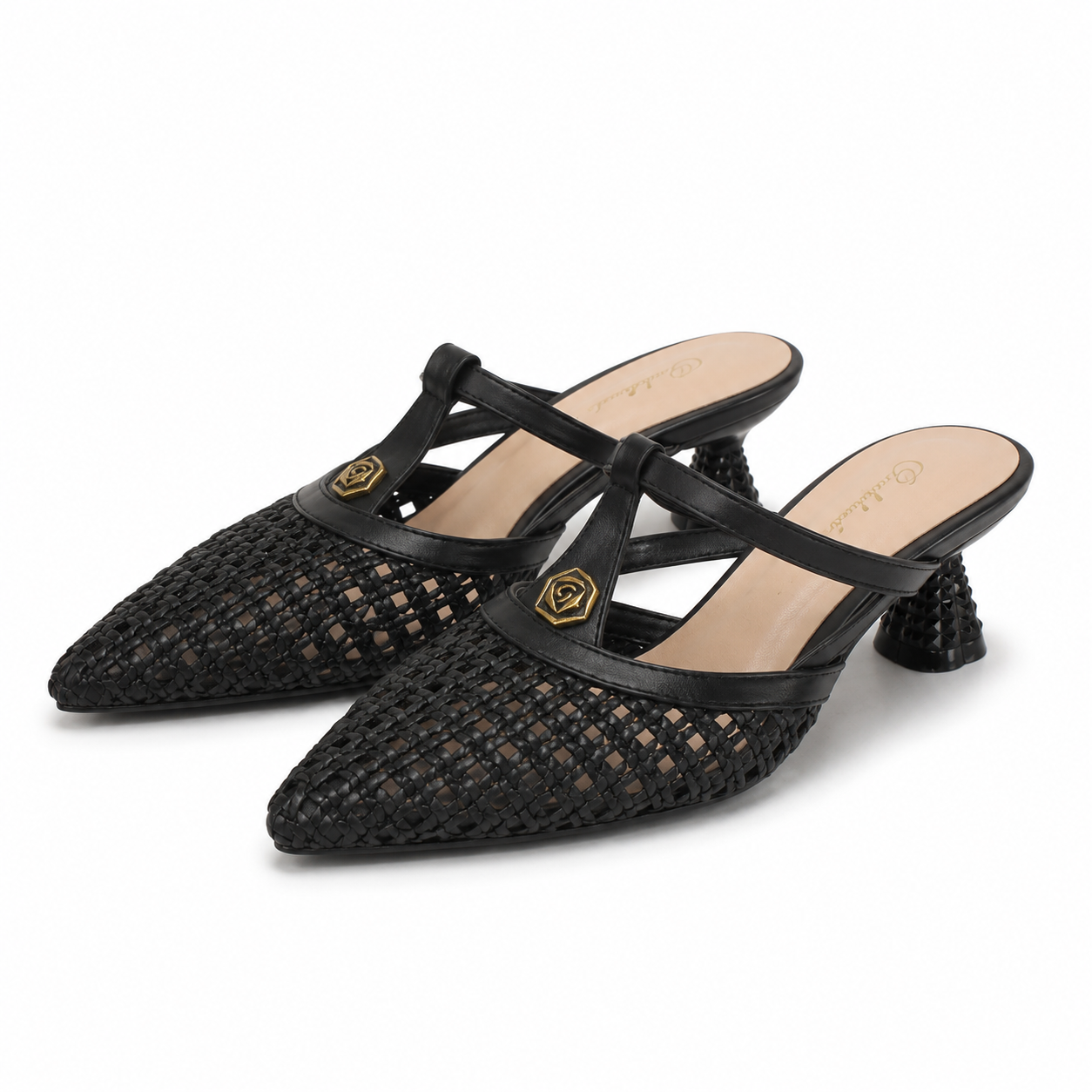 Carla Woven Kitten Mule