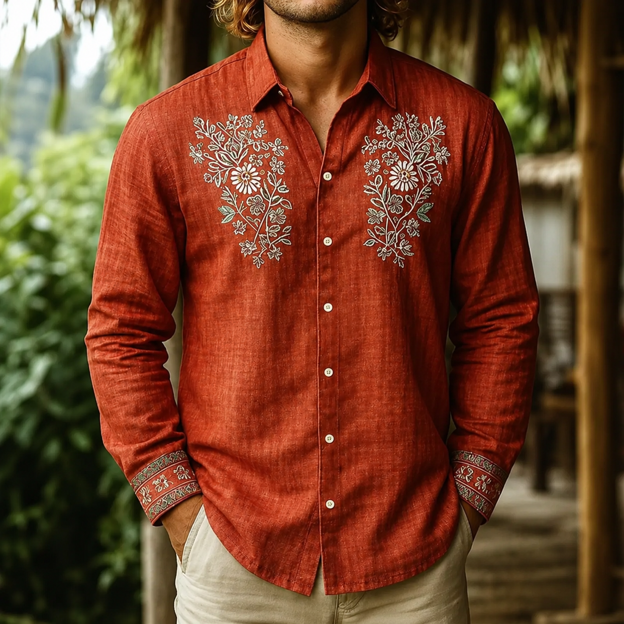 Bloom Linen Floral Shirt