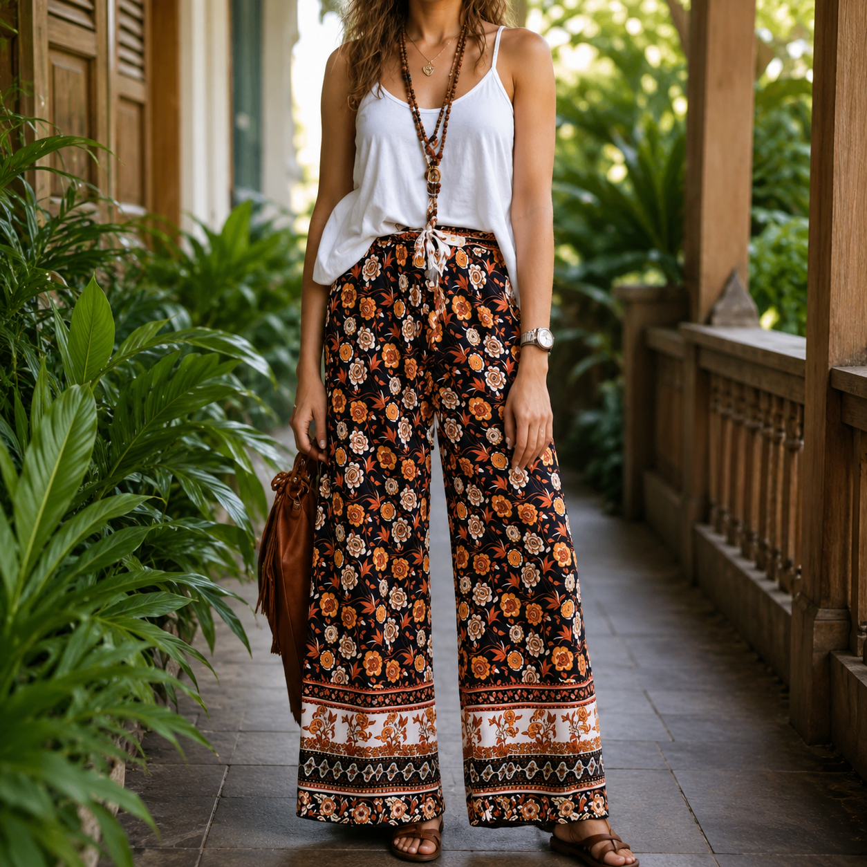 Mara Floral Wide Leg Pant