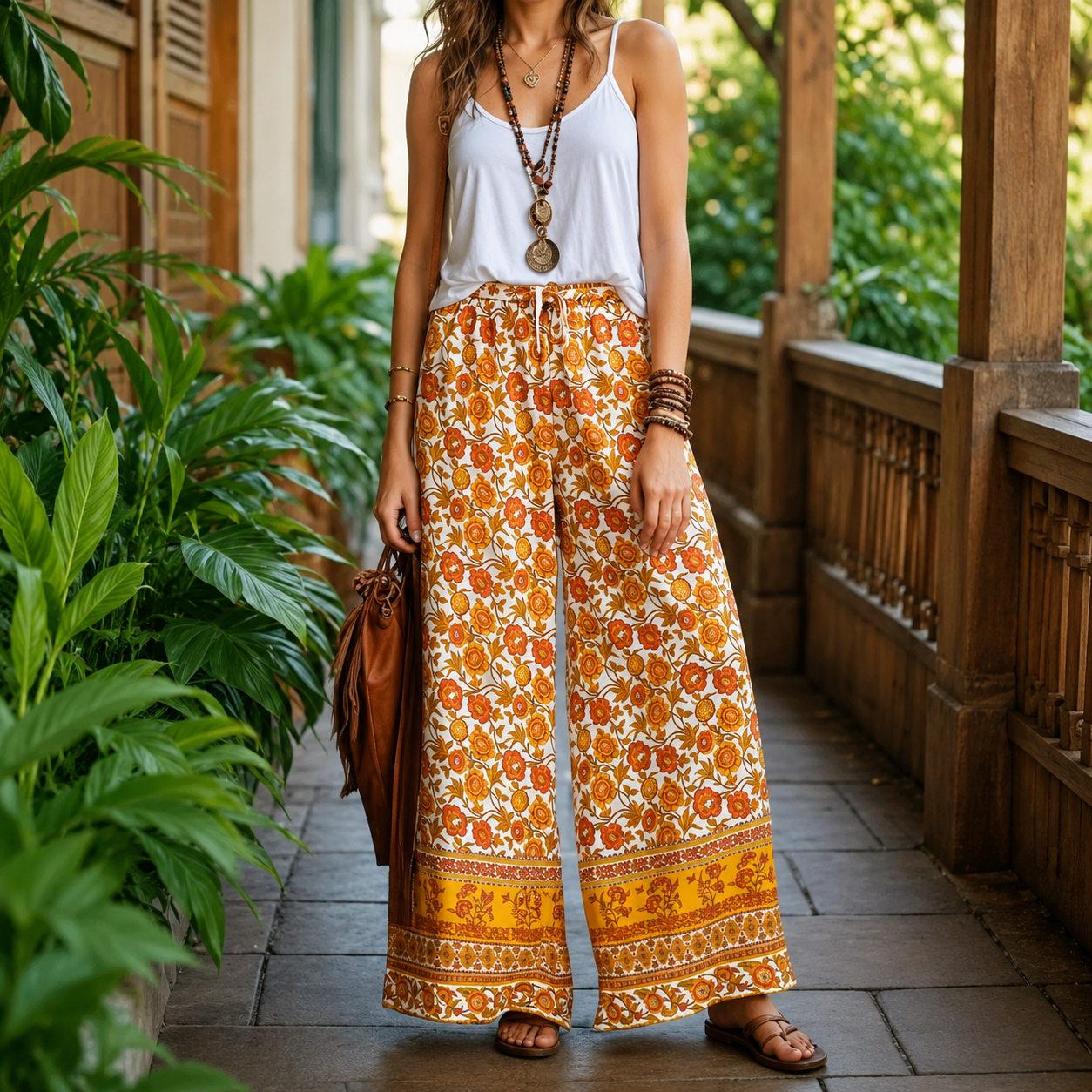 Mara Floral Wide Leg Pant