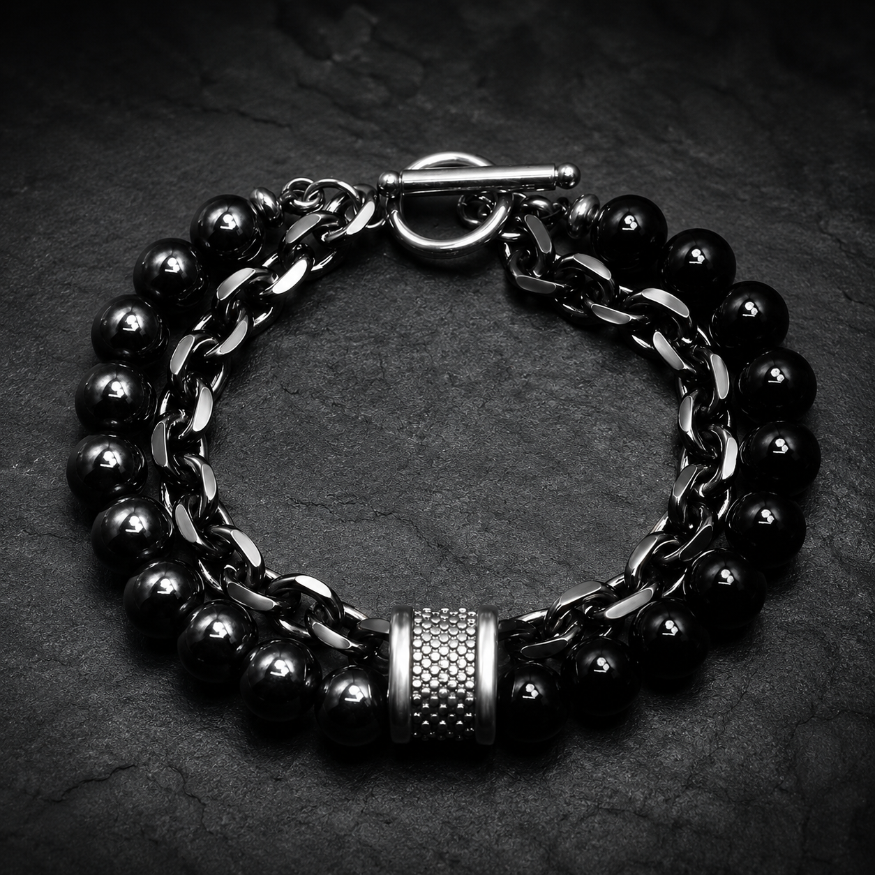 Stone Link Bracelet Set