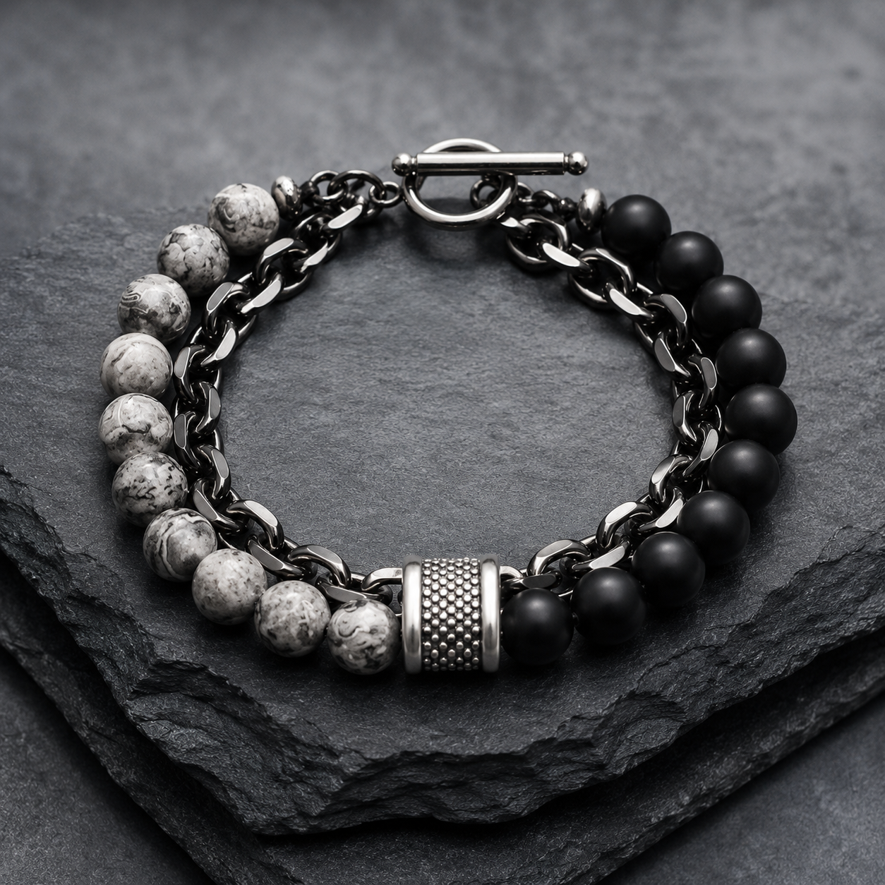 Stone Link Bracelet Set