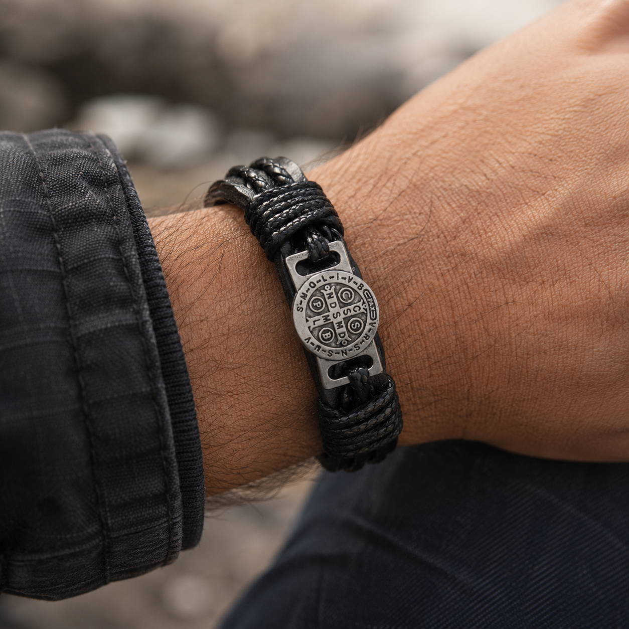Iron Saint Leather Bracelet