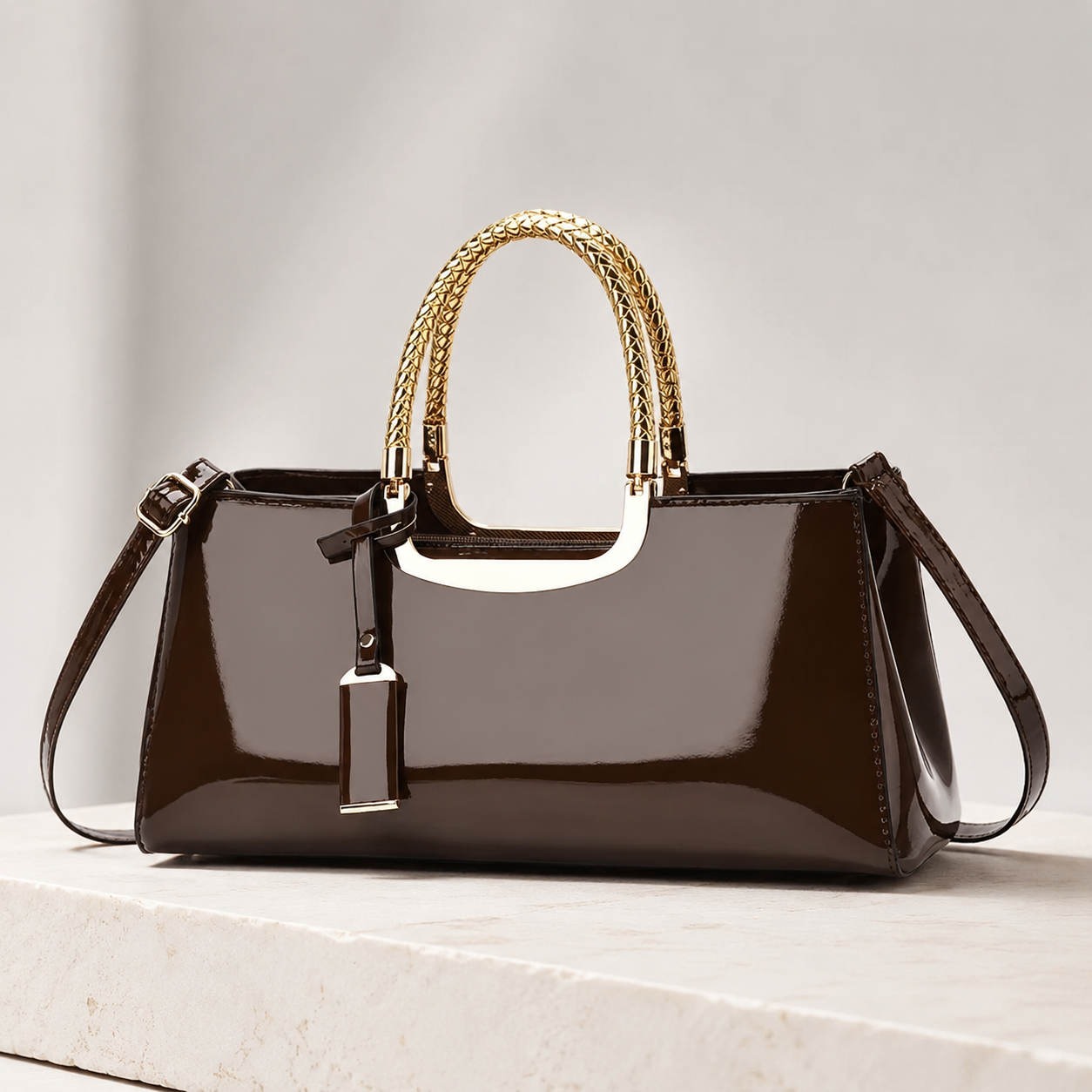 Madison Patent Leather Handbag