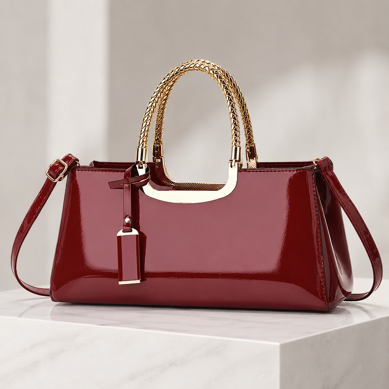 Madison Patent Leather Handbag